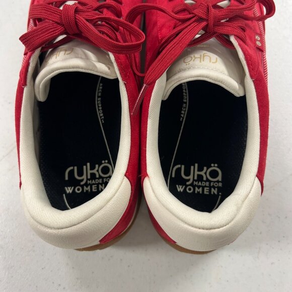 Ryka Women's Era Lace Up Sneaker Shoe 11 Salsa Red Worn Once- Perfect - Picture 7 of 9